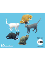 ［P35T-024］1/48 猫好きが認めるネコ 5種セット