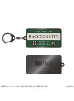 バイオハザード レクイエム メタルキーホルダー ラクーンシティ看板