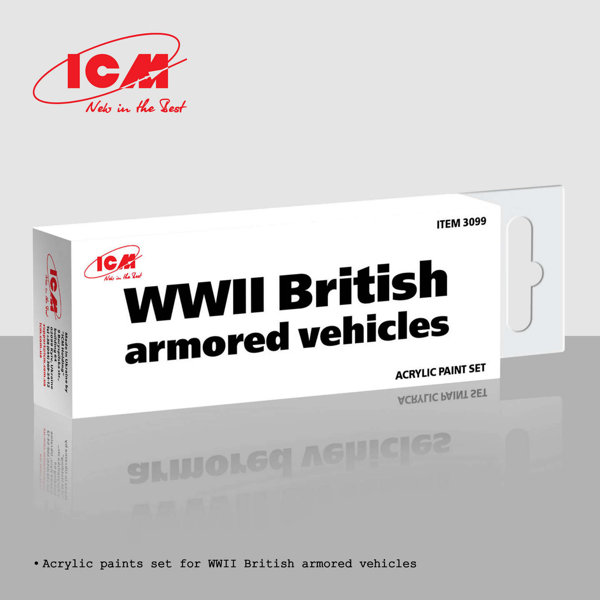3099 WWIIイギリス軍装甲車両用アクリルセット