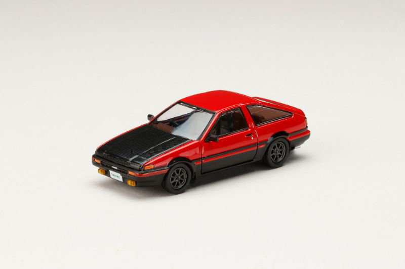 トヨタ SPRINTER TRUNEO （AE86） GT-APEX JDM カスタムバージョン / CARBON BONNET レッド/ブラック カーボンボンネット