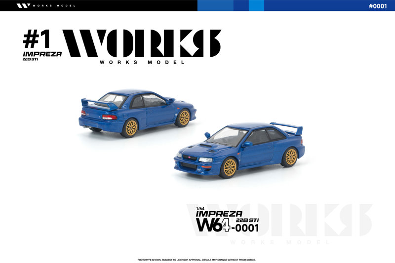 1/64 スバル インプレッサ 22B STI ブルー