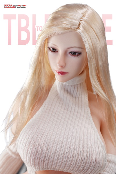 TBリーグ 1/6 スーパーフレキシブル 女性シームレスボディ ナローショルダー＆カーヴィーヒップ ヘッド付き（可動式アイ＆手植えまつ毛仕様）/ラージバスト/ペールスキン 001