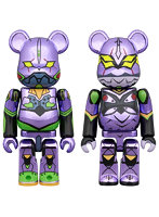 BE@RBRICK エヴァンゲリオン 初号機（新塗装メッキ版）＆ エヴァンゲリオン 第13号機（新塗装メッキ版）2PCS SET