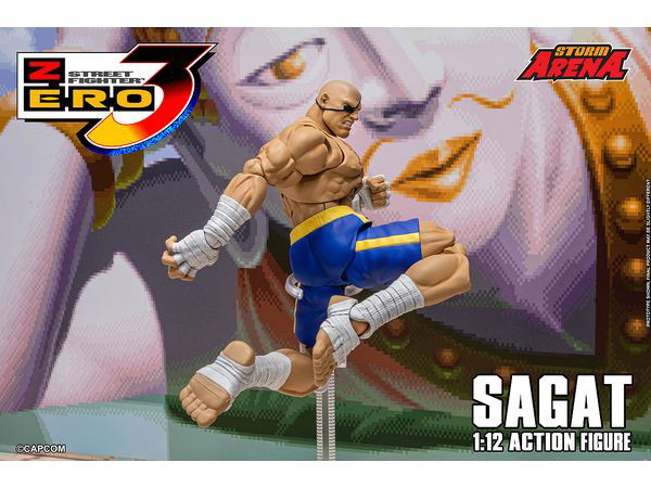 【再販】ストリートファイターZERO3 1/12スケール アクションフィギュア サガット