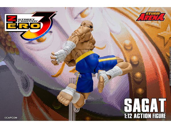 【再販】ストリートファイターZERO3 1/12スケール アクションフィギュア サガット