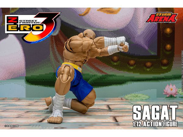 【再販】ストリートファイターZERO3 1/12スケール アクションフィギュア サガット