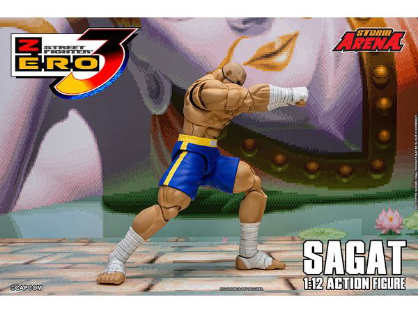 【再販】ストリートファイターZERO3 1/12スケール アクションフィギュア サガット