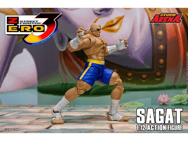 【再販】ストリートファイターZERO3 1/12スケール アクションフィギュア サガット