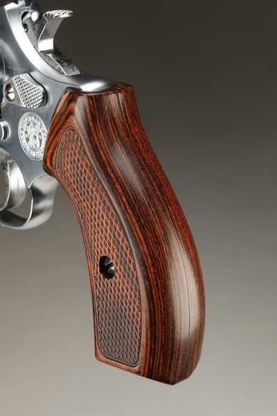 S＆W Jフレームラウンドバット対応 コンバットシューティンググリップ ブラウン