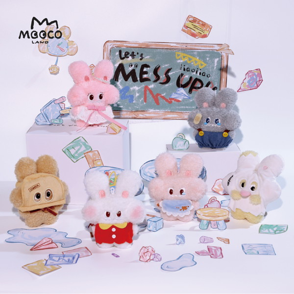iiaoiiao わんぱく幼稚園シリーズ ぬいぐるみチャームブラインドボックス（1BOX=6個入）