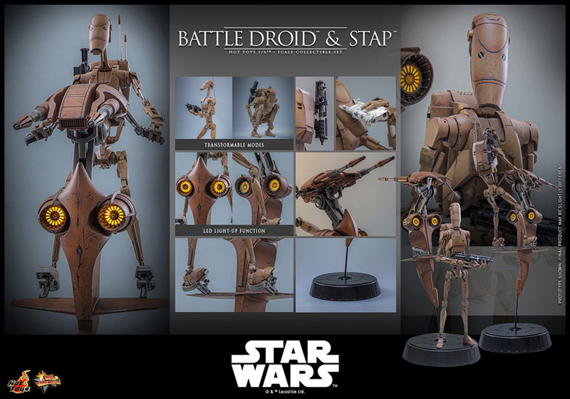 【ムービー・マスターピース】『スター・ウォーズ エピソード1/ファントム・メナス』1/6スケールフィギュア バトル・ドロイド＆STAP