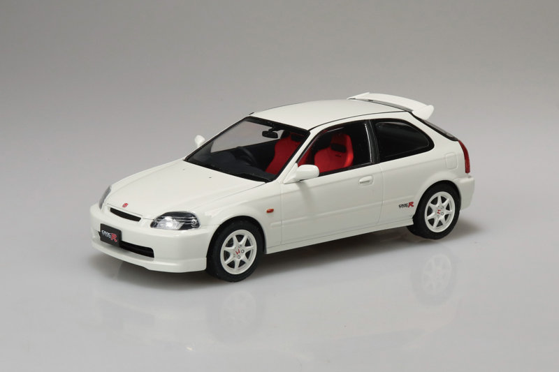 楽プラ スナップカー 1/24 EK9 シビック タイプR 1997 チャンピオンシップホワイト 【09-CW】