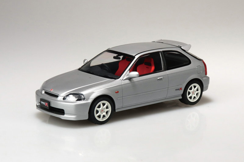 楽プラ スナップカー 1/24 EK9 シビック タイプR 1997 ボーグシルバーメタリック 【09-VS】