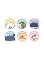 【BOX販売】アクリルプレートバッジ お文具といっしょ 01 ごろごろVer.（描き下ろしイラスト）（1BOX=6個入）