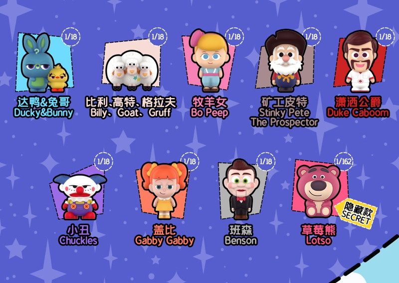 【BOX販売】002_52TOYS BLINDBOX トイ・ストーリー ミニミー（1BOX=18個入）