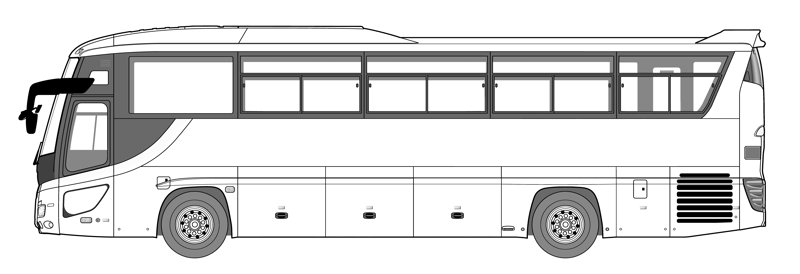 BUS-101 1/32 観光バスシリーズ No.101 いすゞガーラ スーパーハイデッカー 「リラックマとおでかけ ごゆるりはとバスツアー」バージョン