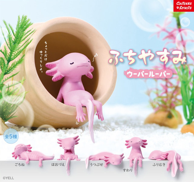 ふちやすみ ウーパールーパー （全5種） 1BOX:10個入のサムネイル画像