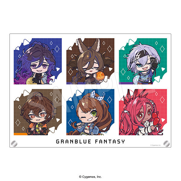 グランブルーファンタジー ホロアクリルアートパネル ROUND1コラボVer. ミニキャラ