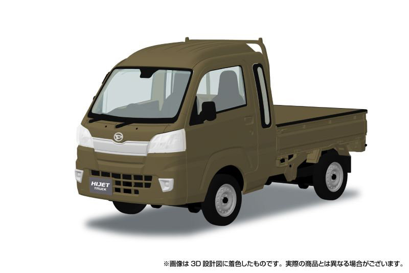 楽プラ スナップキット 1/32 ダイハツ S500P ハイゼット トラック ジャンボ（オフビートカーキメタリック） 【29-OK】