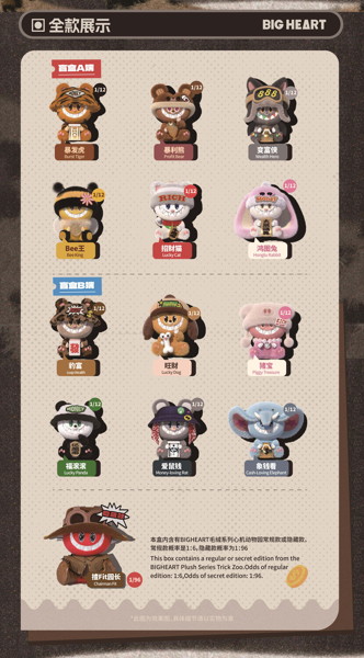 ASAP JOY たくらみ動物園シリーズ トレーディングプラッシュ（1BOX=6個入）