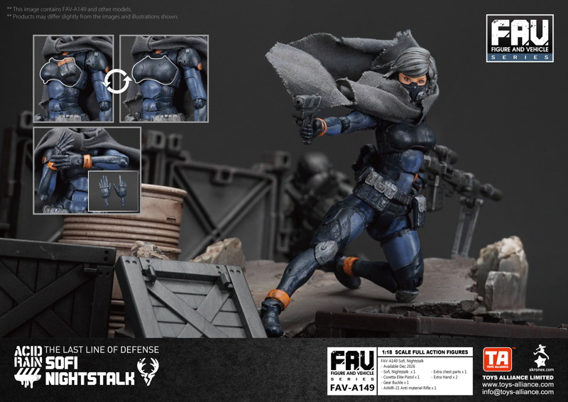 001_TOYS ALLIANCE LIMITED アシッドレイン 1/18スケール FAV-A149 ソフィ、ナイトストーカー