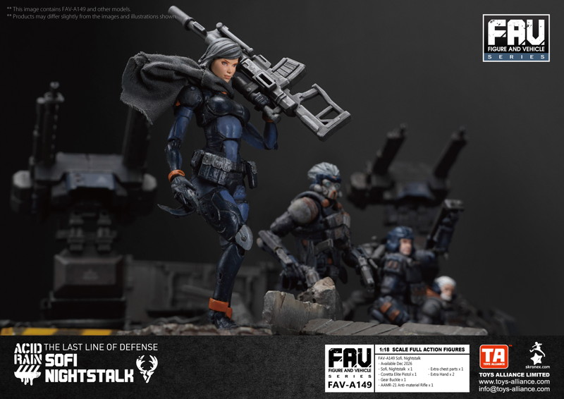 001_TOYS ALLIANCE LIMITED アシッドレイン 1/18スケール FAV-A149 ソフィ、ナイトストーカー