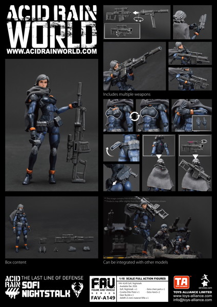 001_TOYS ALLIANCE LIMITED アシッドレイン 1/18スケール FAV-A149 ソフィ、ナイトストーカー
