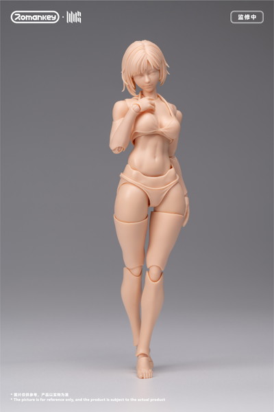 Romankey UMS004 1/12スケール 可動フィギュア女性素体 ミア（未塗装Ver.）