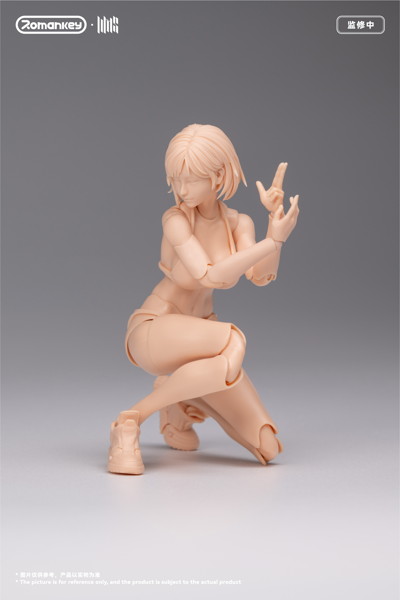 Romankey UMS004 1/12スケール 可動フィギュア女性素体 ミア（未塗装Ver.）