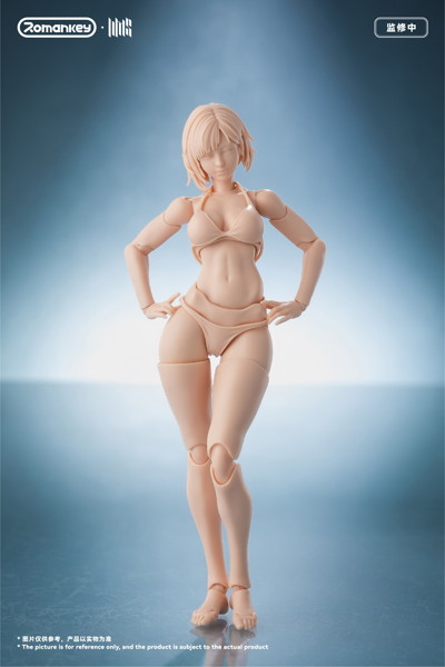 Romankey UMS004 1/12スケール 可動フィギュア女性素体 ミア（未塗装Ver.）