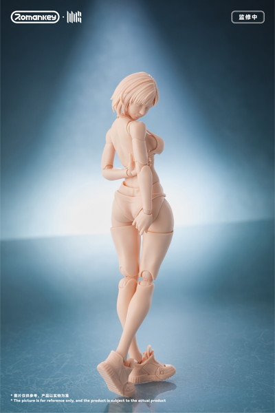 Romankey UMS004 1/12スケール 可動フィギュア女性素体 ミア（未塗装Ver.）