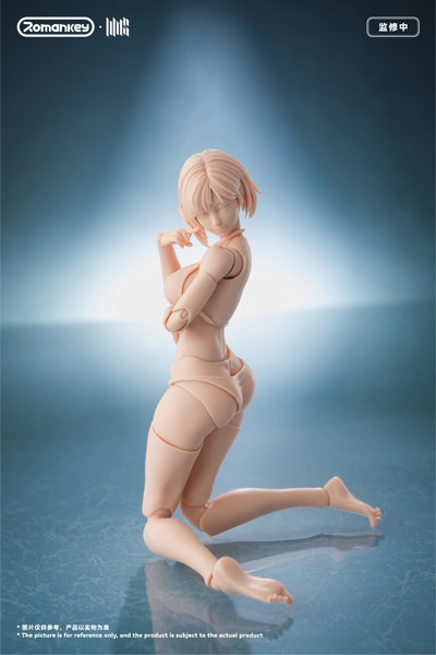 Romankey UMS004 1/12スケール 可動フィギュア女性素体 ミア（未塗装Ver.）