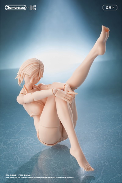 Romankey UMS004 1/12スケール 可動フィギュア女性素体 ミア（未塗装Ver.）