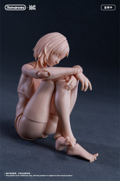 Romankey UMS004 1/12スケール 可動フィギュア女性素体 ミア（未塗装Ver.）