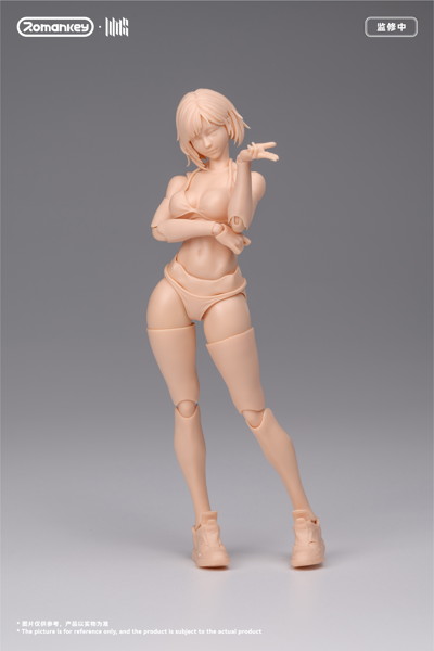 Romankey UMS004 1/12スケール 可動フィギュア女性素体 ミア（未塗装Ver.）
