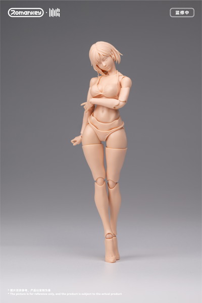 Romankey UMS004 1/12スケール 可動フィギュア女性素体 ミア（未塗装Ver.）