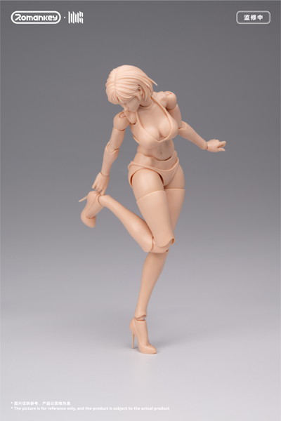 Romankey UMS004 1/12スケール 可動フィギュア女性素体 ミア（未塗装Ver.）