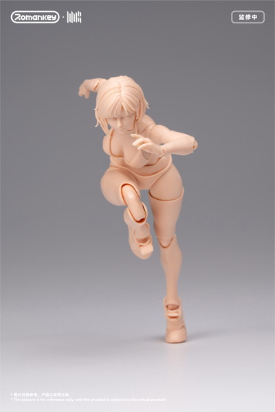 Romankey UMS004 1/12スケール 可動フィギュア女性素体 ミア（未塗装Ver.）