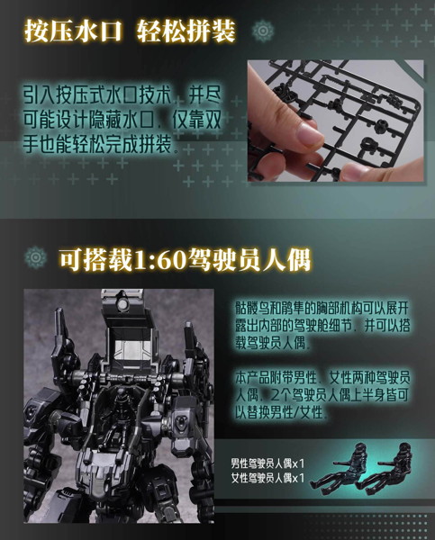 Future Vanguard-Skull Bird ＆ Baza（フューチャー・ヴァンガード - スカルバード＆バザ） 1/60スケールプラスチックモデルキット