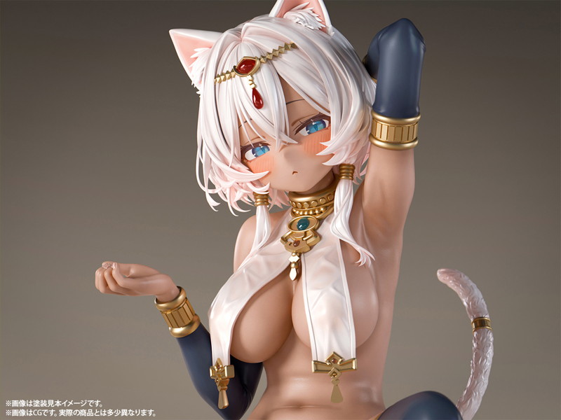 褐色猫娘 マウ 1/6スケール未塗装出力品 ガレージキット