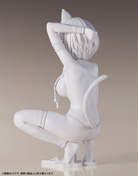 褐色猫娘 マウ 1/6スケール未塗装出力品 ガレージキット