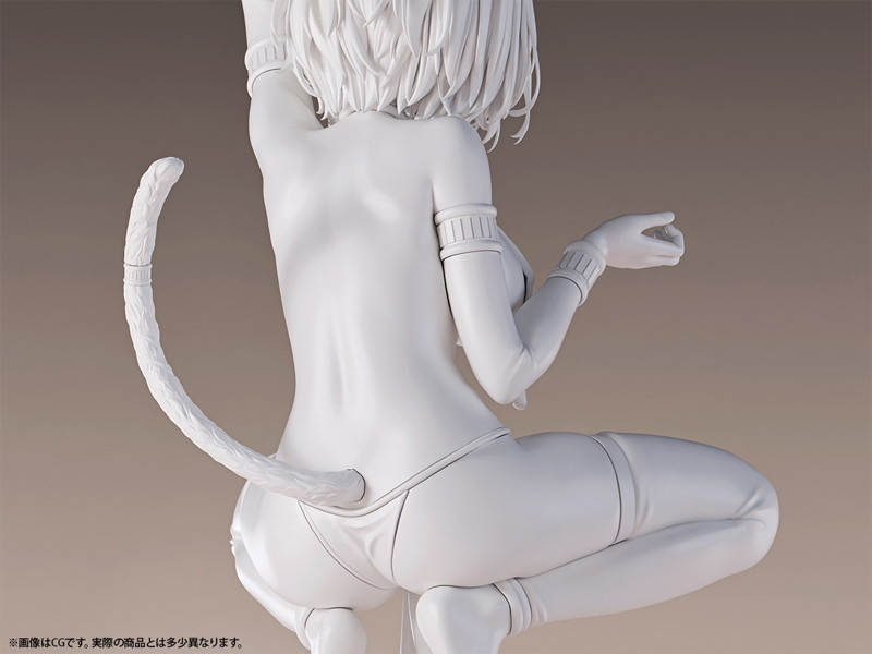 褐色猫娘 マウ 1/6スケール未塗装出力品 ガレージキット