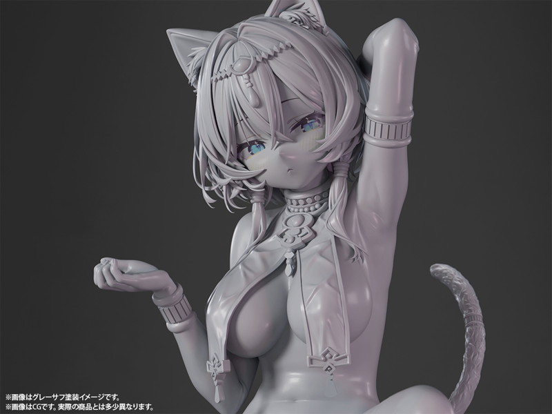 褐色猫娘 マウ 1/6スケール未塗装出力品 ガレージキット