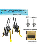 CMN72031 1/72 米・PT魚雷艇用・武器セットNo.2・12.7mm連装対空機銃・レベル