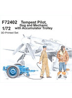 CMF72402 1/72 テンペスト・パイロット＆整備兵＆犬＆蓄圧トレーラー