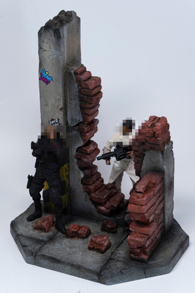 MMMトイズ 1/12 ストリート廃墟ウォール