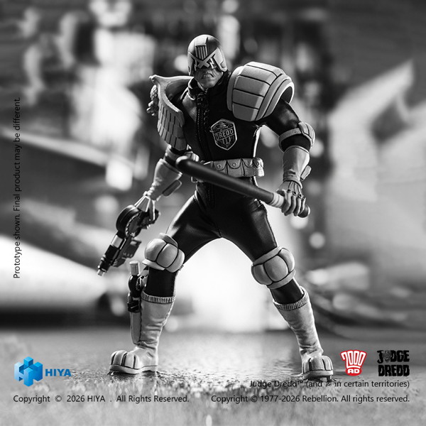 ジャッジ・ドレッド 1/12 アクションフィギュア ブラック＆ホワイト Ver.