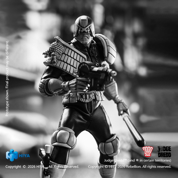 ジャッジ・ドレッド 1/12 アクションフィギュア ブラック＆ホワイト Ver.