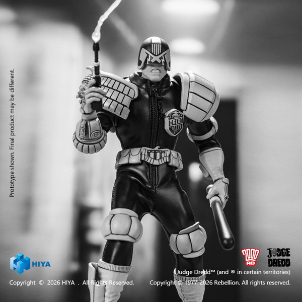 ジャッジ・ドレッド 1/12 アクションフィギュア ブラック＆ホワイト Ver.