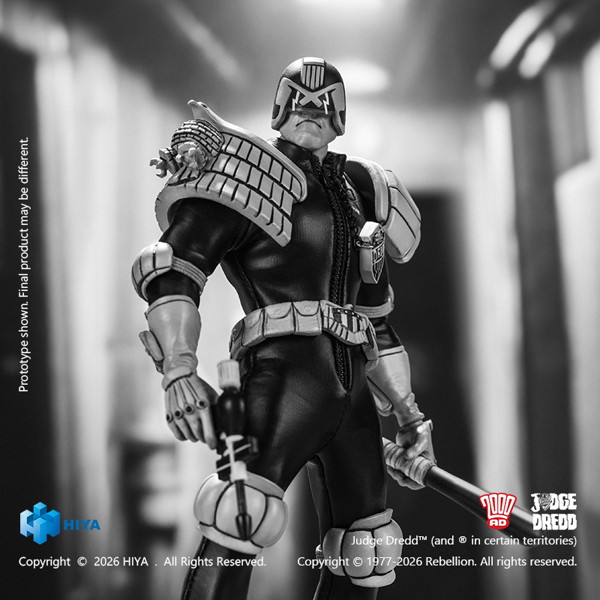ジャッジ・ドレッド 1/12 アクションフィギュア ブラック＆ホワイト Ver.